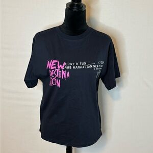 Zara Blue and Pink Short Sleeve Tee